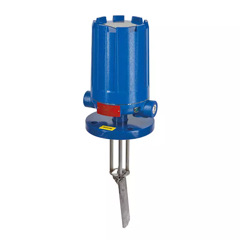 Chave de fluxo mecânico acionado por palhetas modelo F10