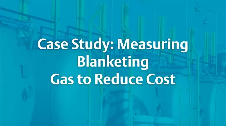 Case Study: Measuring Blanketing Gas to Reduce Cost